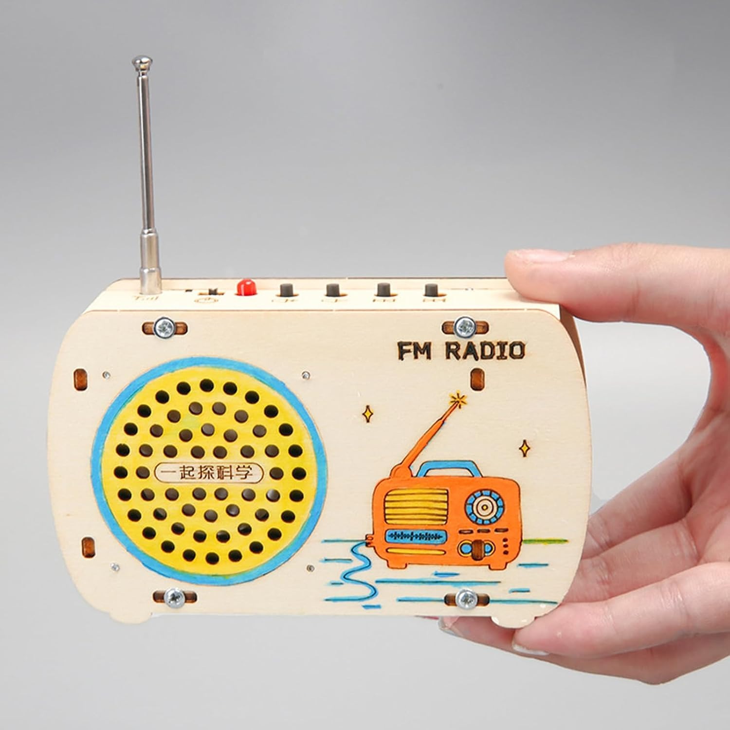 Diy Electronics Projects For Kids - 子供向けFMラジオキット、STEMプロジェクト、科学おもちゃ、ティーン向け、工学、DIY電子工作キット、クールなガジェット、ロボット工学、3Dパズル