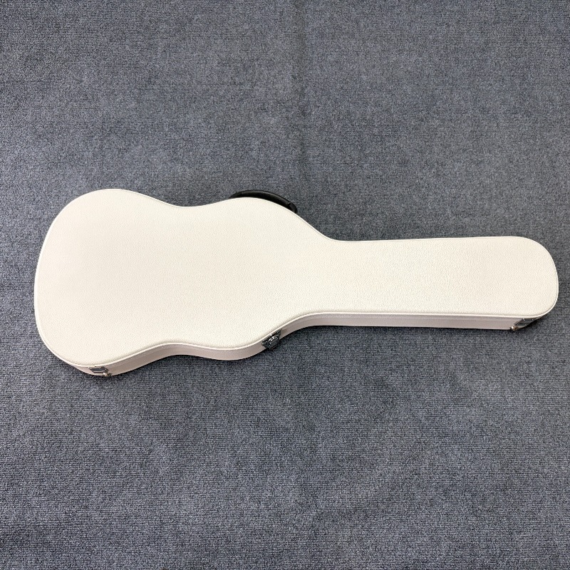 Diy Guitar Electronics - 純白のエレキギターケース、レザーマット仕上げ、ポータブルパッド入りギターハードケース（ST、TE、PRS、ESP、その他の楽器パーツ用）