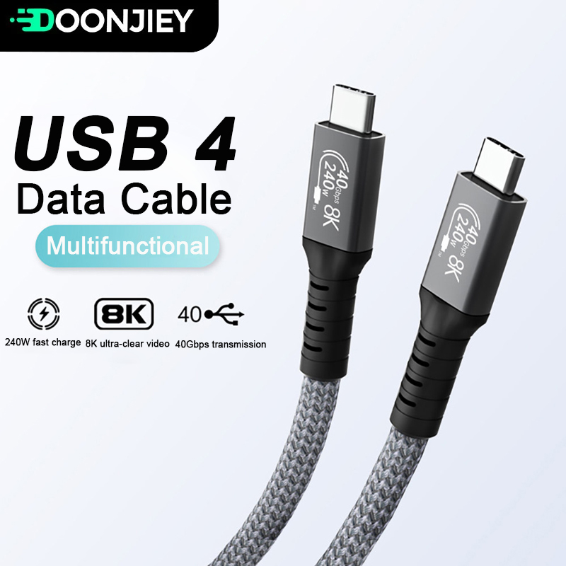 Diy Electronics Wire - USB4 ケーブル 40Gbps 8K@60Hz Thunderbolt 4/3