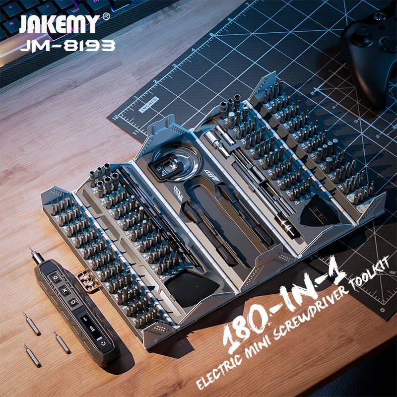 Diy Box Electronics Mall - Jakemy-電気精密ドライバー、多機能、修理、電話、カメラ、ミニ電子機器、180-in-1、JM-8193