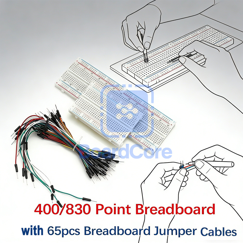 Diy Electronics Raspberry Pi - 400/830 ポイント ブレッドボードキット 65本のジャンパーワイヤー付き Arduino Raspberry