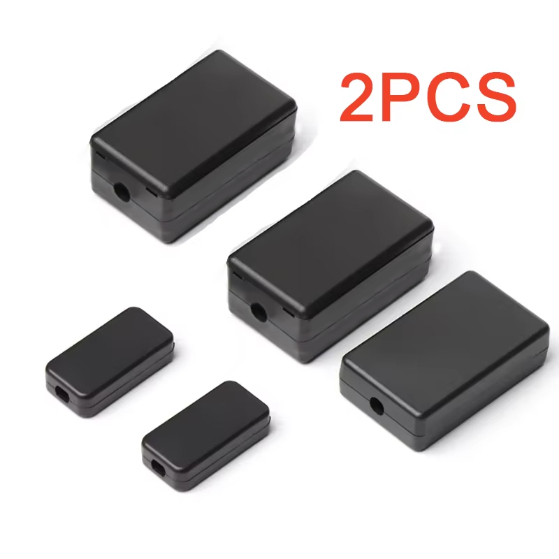 Diy Box Electronics Mall - 2 個のプラスチック防水ブラックボックス DIY ハウジング計器ケースプラスチック電子プロジェクトボックス電気用品