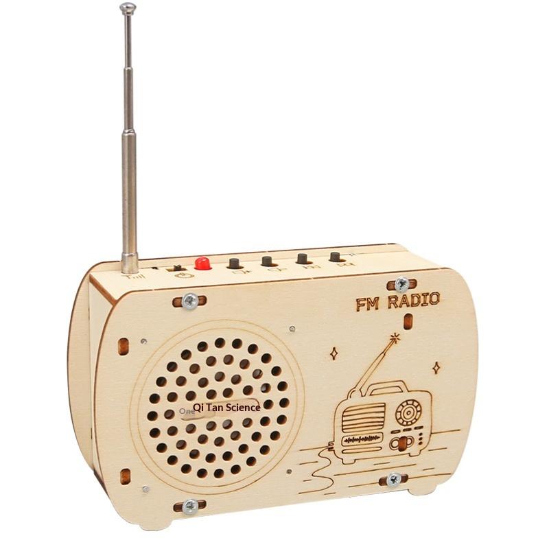 Diy Electronics Projects For Kids - DIY 木製 FM ラジオキット ヴィンテージ組み立て電子はんだ付けプロジェクト 教育