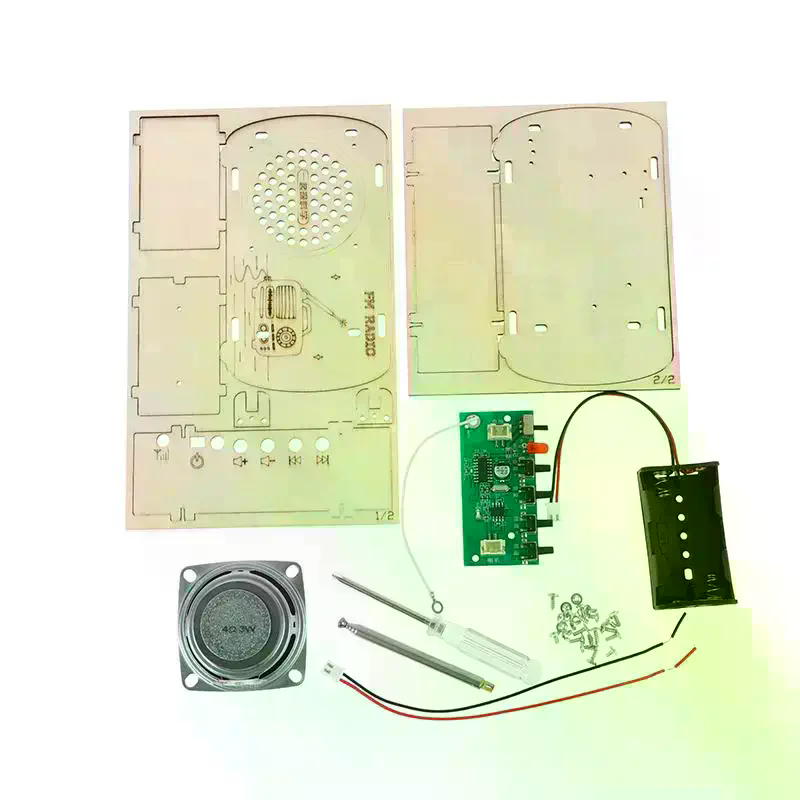 Diy Electronics Projects For Kids - /Cna/DIY 木製 FM ラジオキット ヴィンテージ組み立て電子はんだ付けプロジェクト 教育用