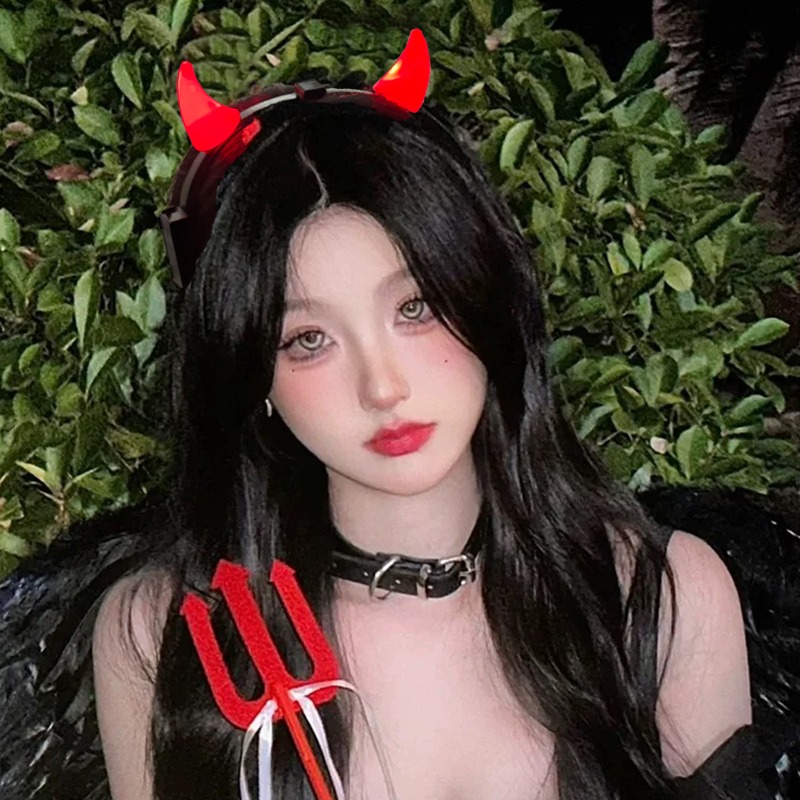 LED 悪魔の角ヘッドバンドライトアップレッドデーモンヘアバ - Diy Halloween Electronics のレビューと価格