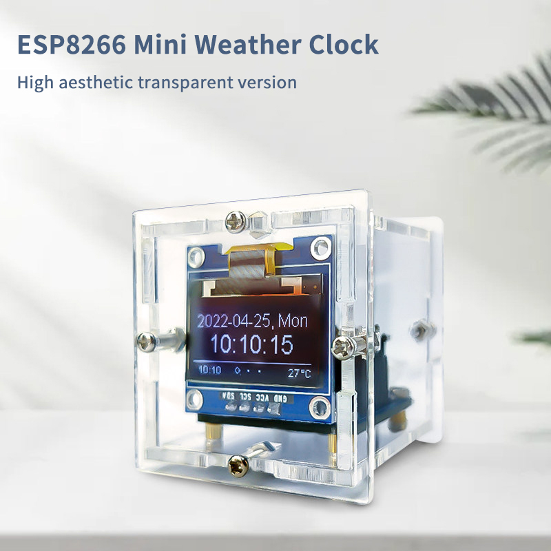 ESP8266 ミニ天気時計キット DIY はんだ付けプロジ - Diy Electronics Soldering Kit のレビューと価格