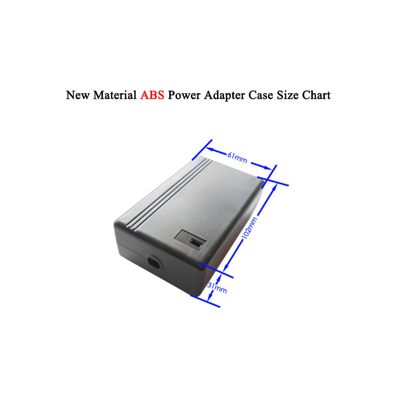 ブラック ABS 電源アダプタケース新素材プラスチック電源ケ - Diy Electronics Wire のレビューと価格