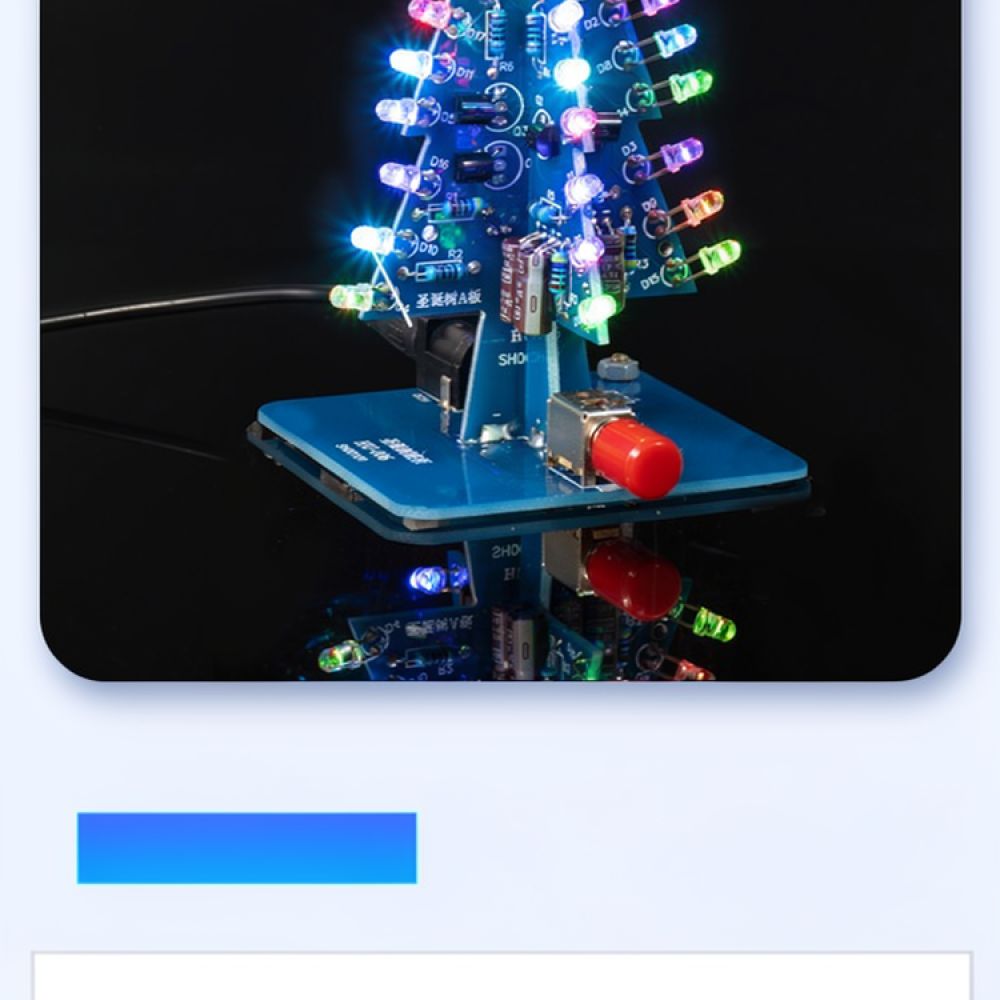 電子工作キット：DIYクリスマスツリー、カラフルなLEDライ - Diy Electronics Projects For Kids のレビューと価格
