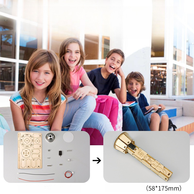 DIY 木製懐中電灯キット教育物理科学実験手組み立てエレクト - Diy Electronics Projects For Kids のレビューと価格