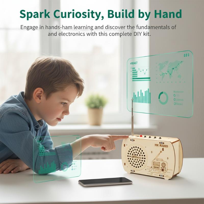 DIY木製FMラジオキット ヴィンテージ組み立て電子工作プロ - Diy Electronics Projects For Kids のレビューと価格
