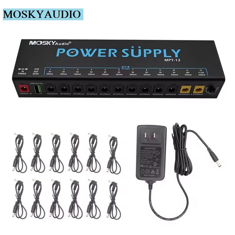MOSKY MPT-12 ギターエフェクトペダル電源 12  - Diy Guitar Electronics のレビューと価格