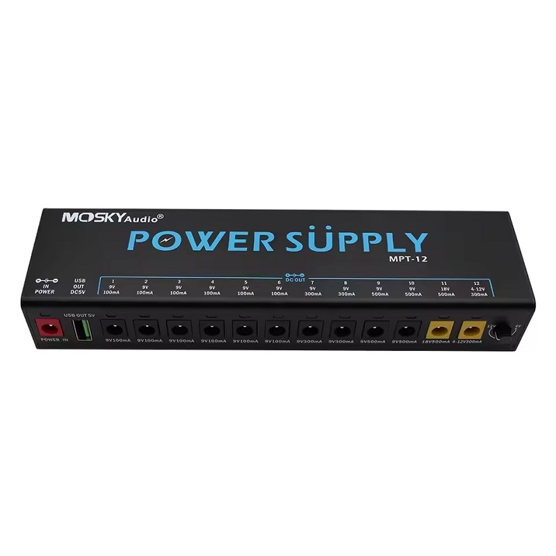 MOSKY MPT-12 ギターエフェクトペダル電源 12  - Diy Guitar Electronics のレビューと価格