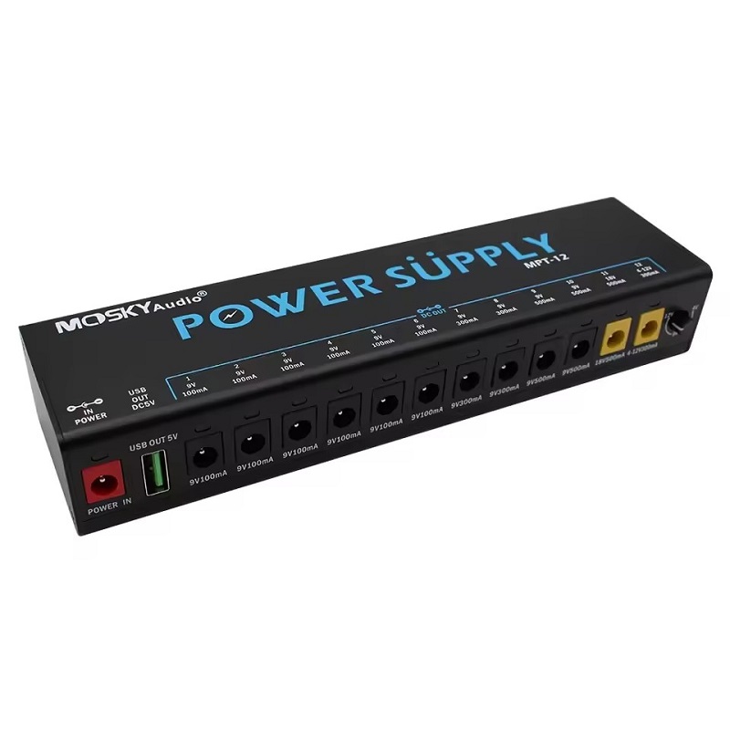 MOSKY MPT-12 ギターエフェクトペダル電源 12  - Diy Guitar Electronics のレビューと価格