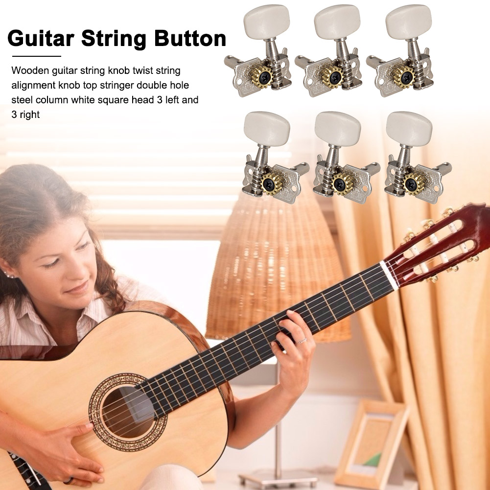 6個アコースティックギター3L 3Rオープンストリングボタン - Diy Guitar Electronics のレビューと価格