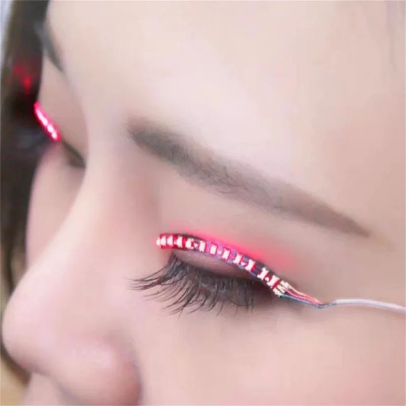 1 ペア LED つけまつげ、メイクアップまつげ、防水、輝く - Diy Halloween Electronics のレビューと価格