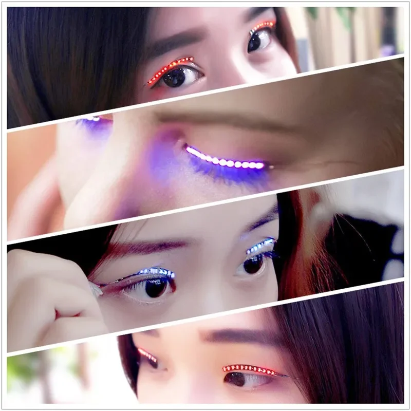 1 ペア LED つけまつげ、メイクアップまつげ、防水、輝く - Diy Halloween Electronics のレビューと価格