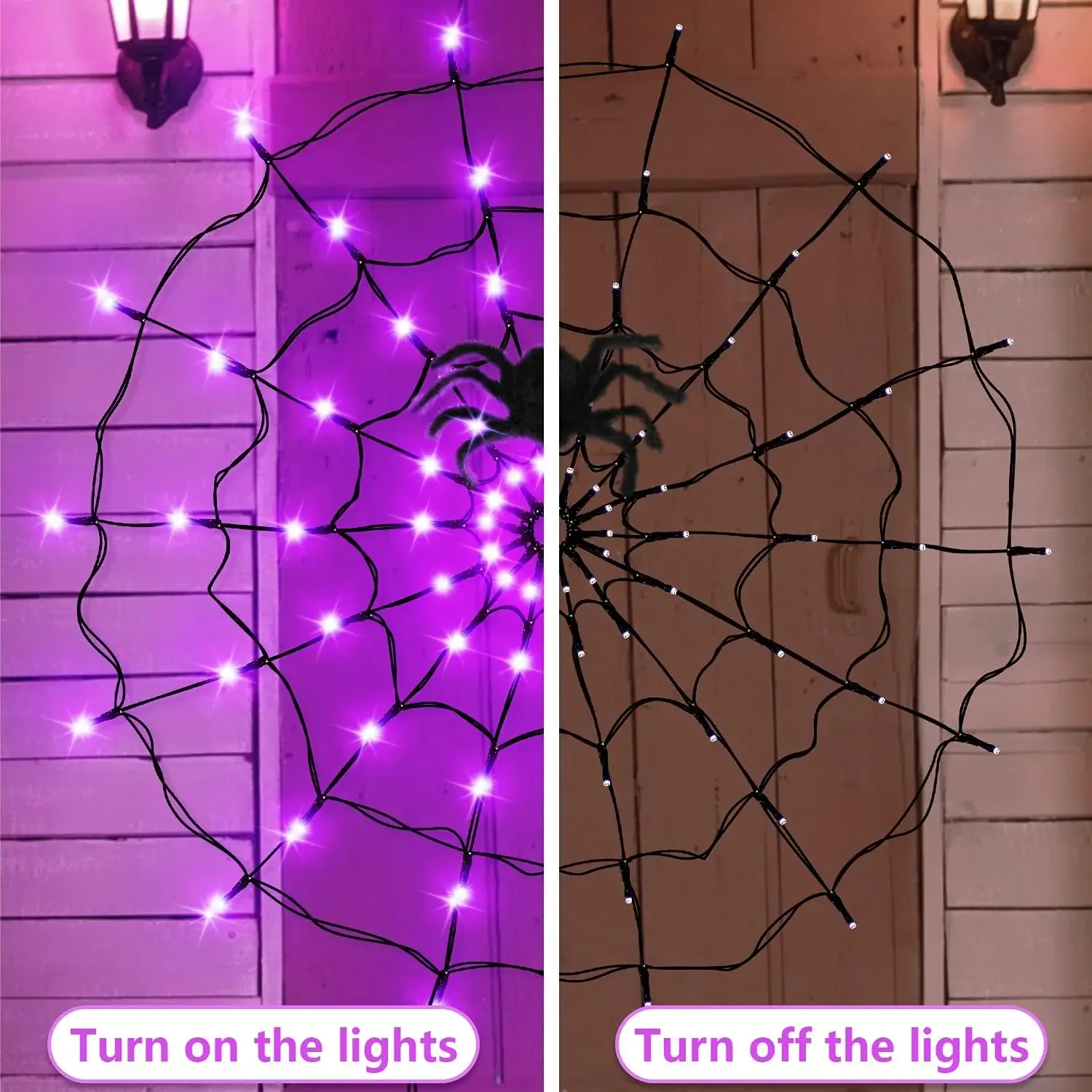 ハロウィン LED ストリングライト クモの巣 ゴーストフェ - Diy Halloween Electronics のレビューと価格