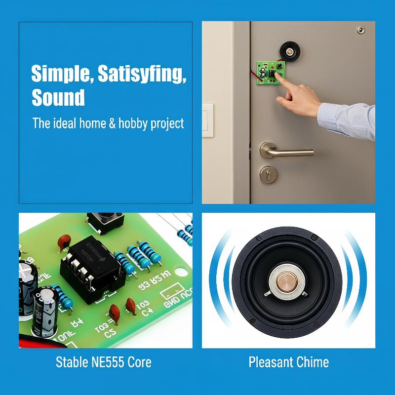 NE555 ドアベル DIY はんだ付け練習キット デュアル - Diy Electronics Soldering Kit のレビューと価格