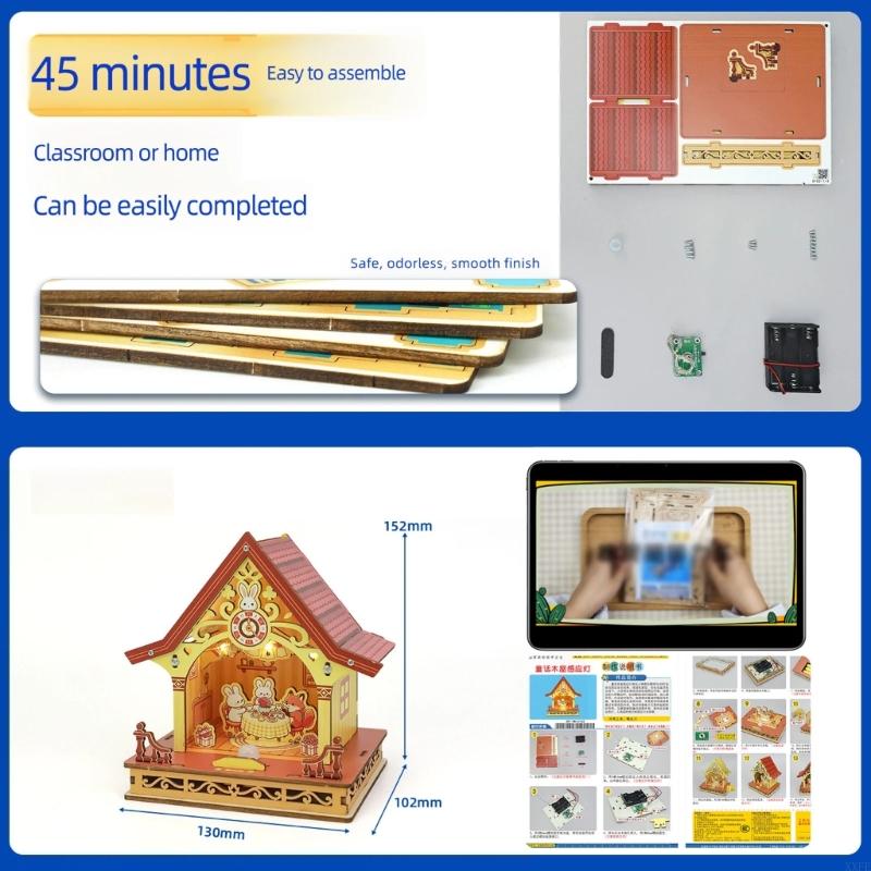 XXFE 電子コテージアセンブリハウスモデル、センサーライト - Diy Electronics Projects For Kids のレビューと価格