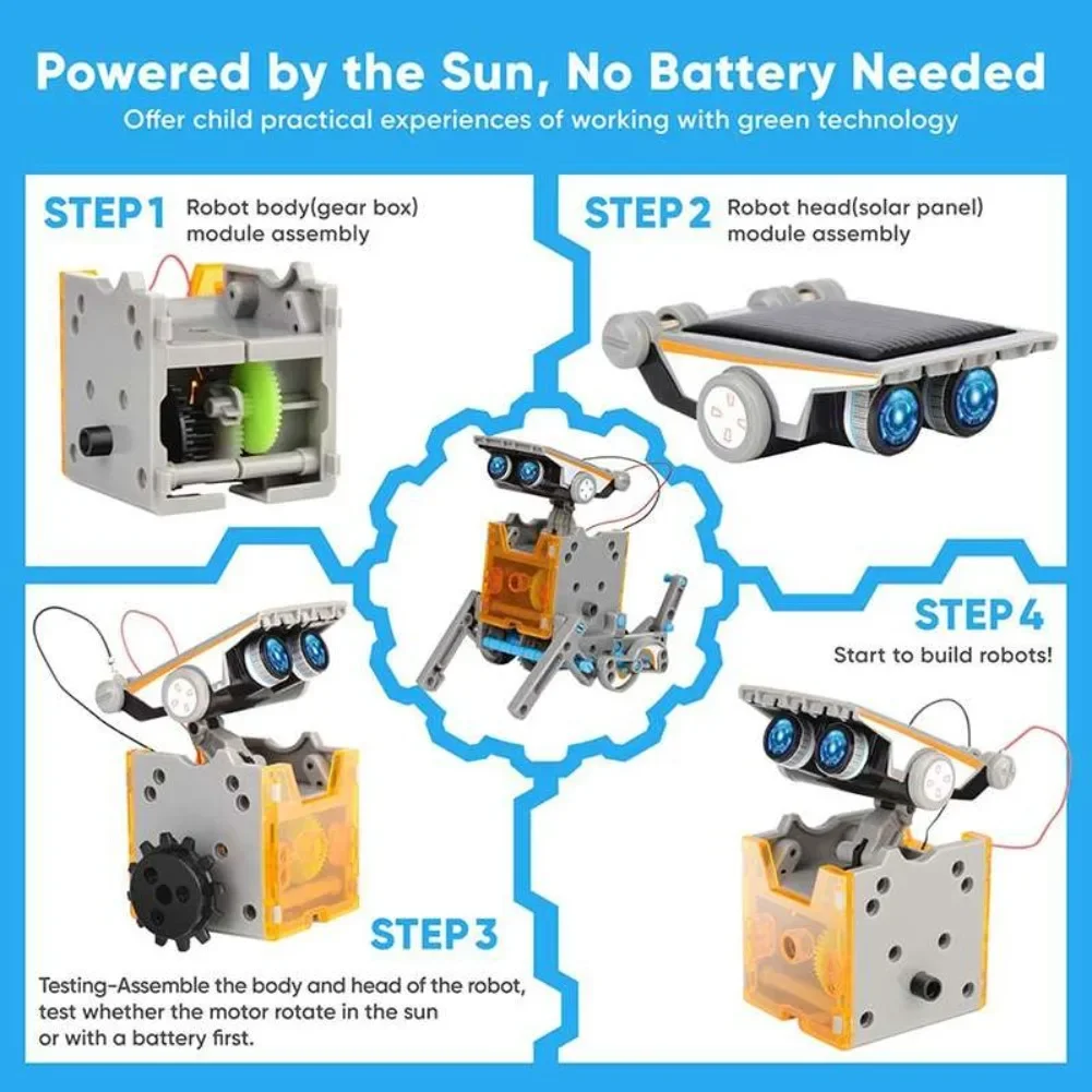 13 in 1 ソーラーロボット科学キット DIY ビルディ - Diy Electronics Com のレビューと価格